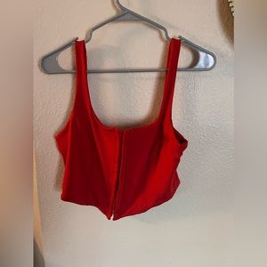 Red corset top